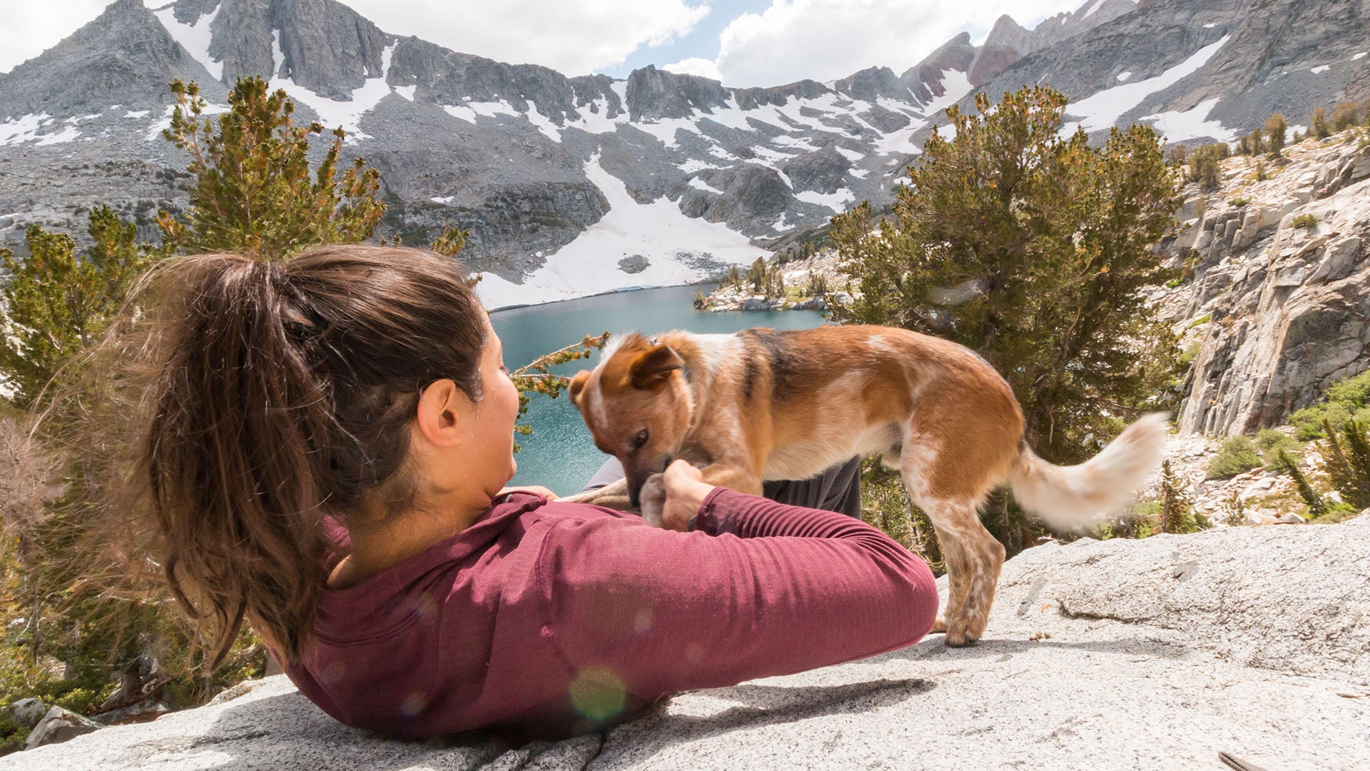 Rodi and I enjoy the views and some playtime on the trail in California. Jenna Herzog