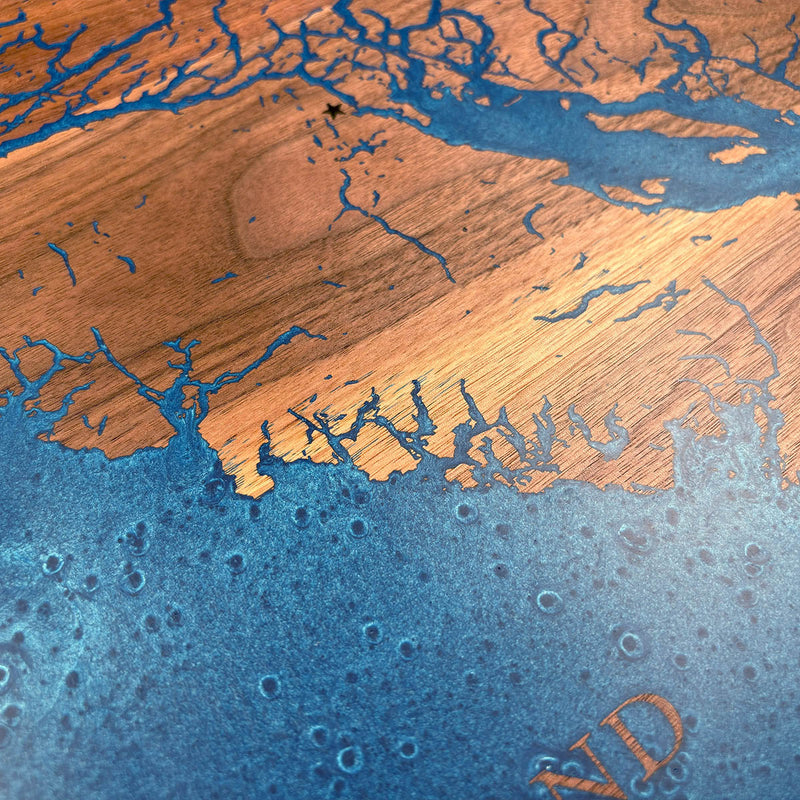 Detail of the Vancouver Island map by Keyway
