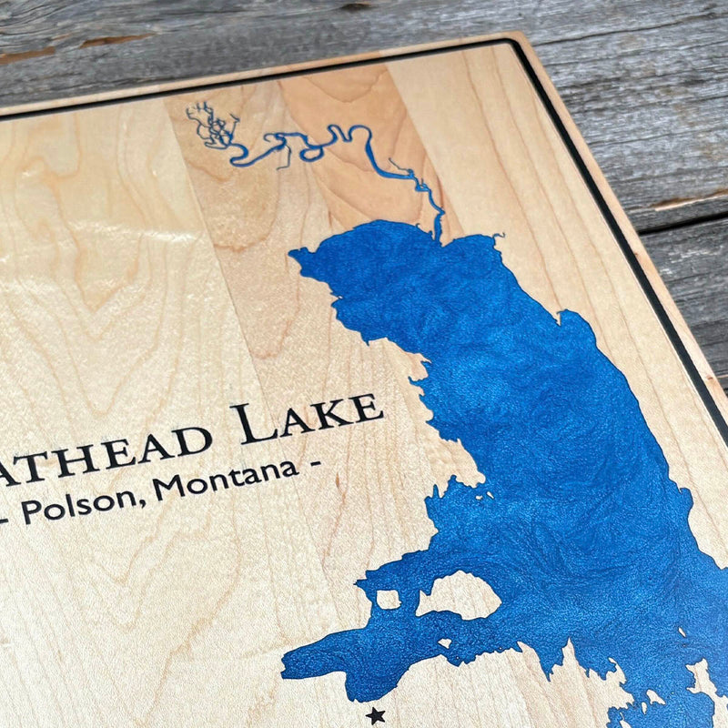 Detail of the Flathead Lake map by Keyway