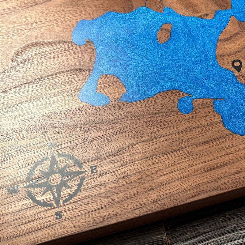 Detail of the Two Sisters Lake map by Keyway
