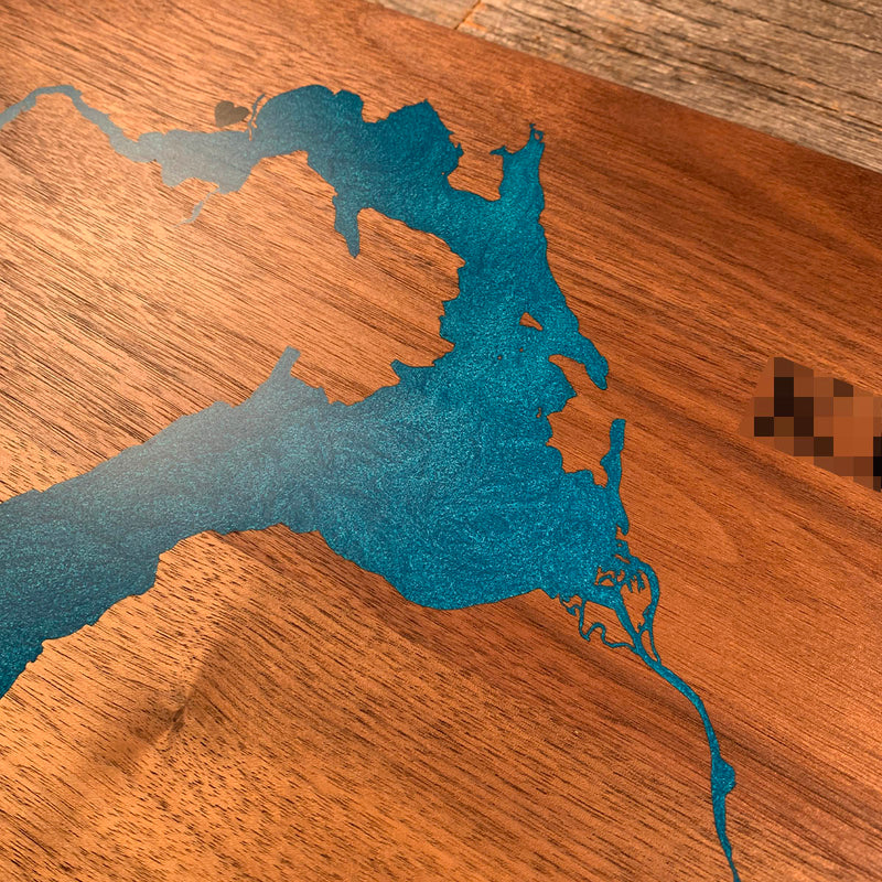 Detail of the Lake Pend map by Keyway