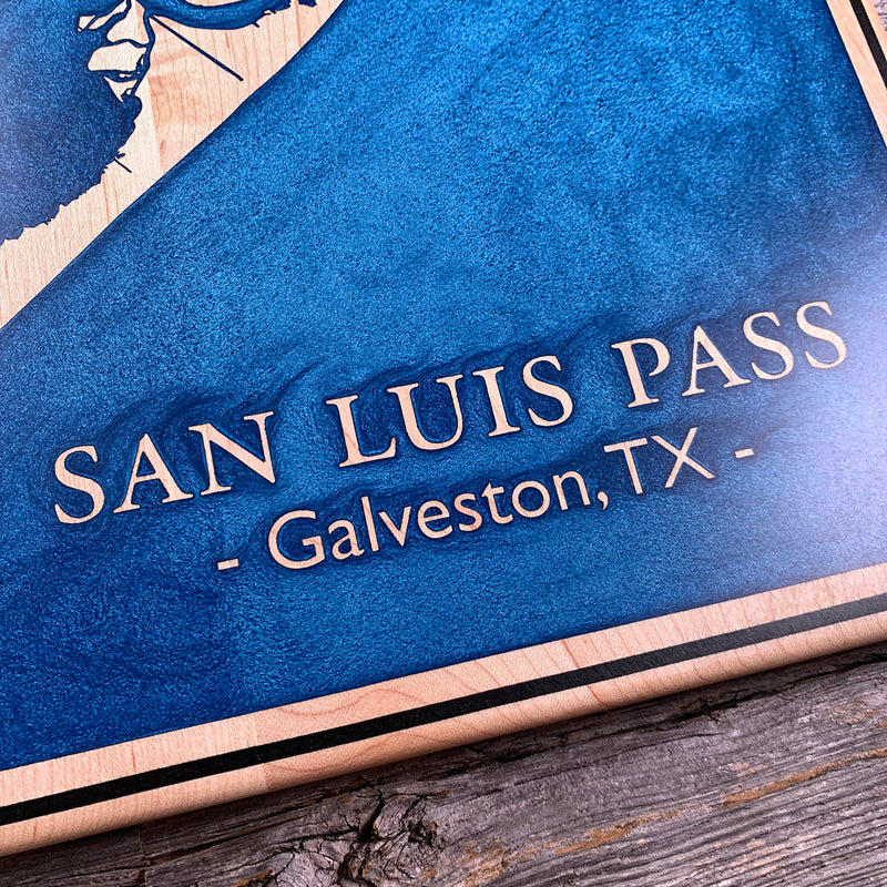 Detail of the San Luis Pass map by Keyway