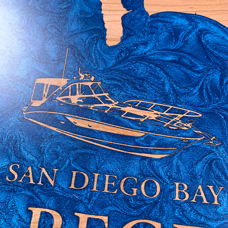 Detail of the San Diego Bay map by Keyway