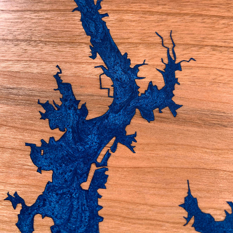 Detail of the Lake Lyndon B. Johnson map by Keyway