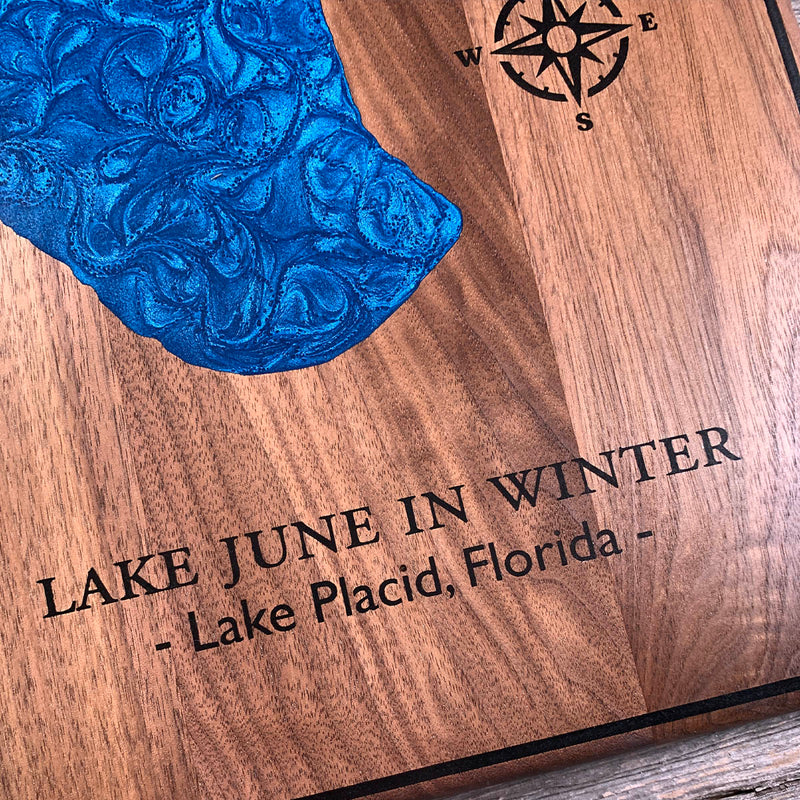 Detail of the Lake June in Winter map by Keyway
