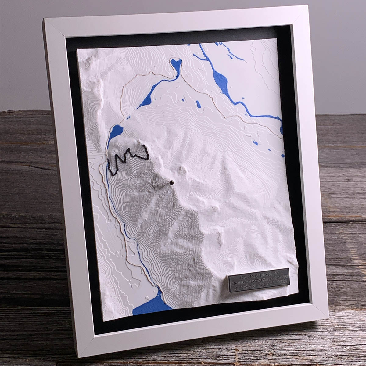 3D Printed map of Mount Lawrence Grassi, Canmore, Alberta, Canada, handmade by Keyway
