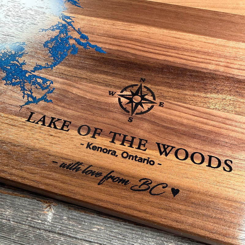 Detail of the Lake of the Woods map by Keyway