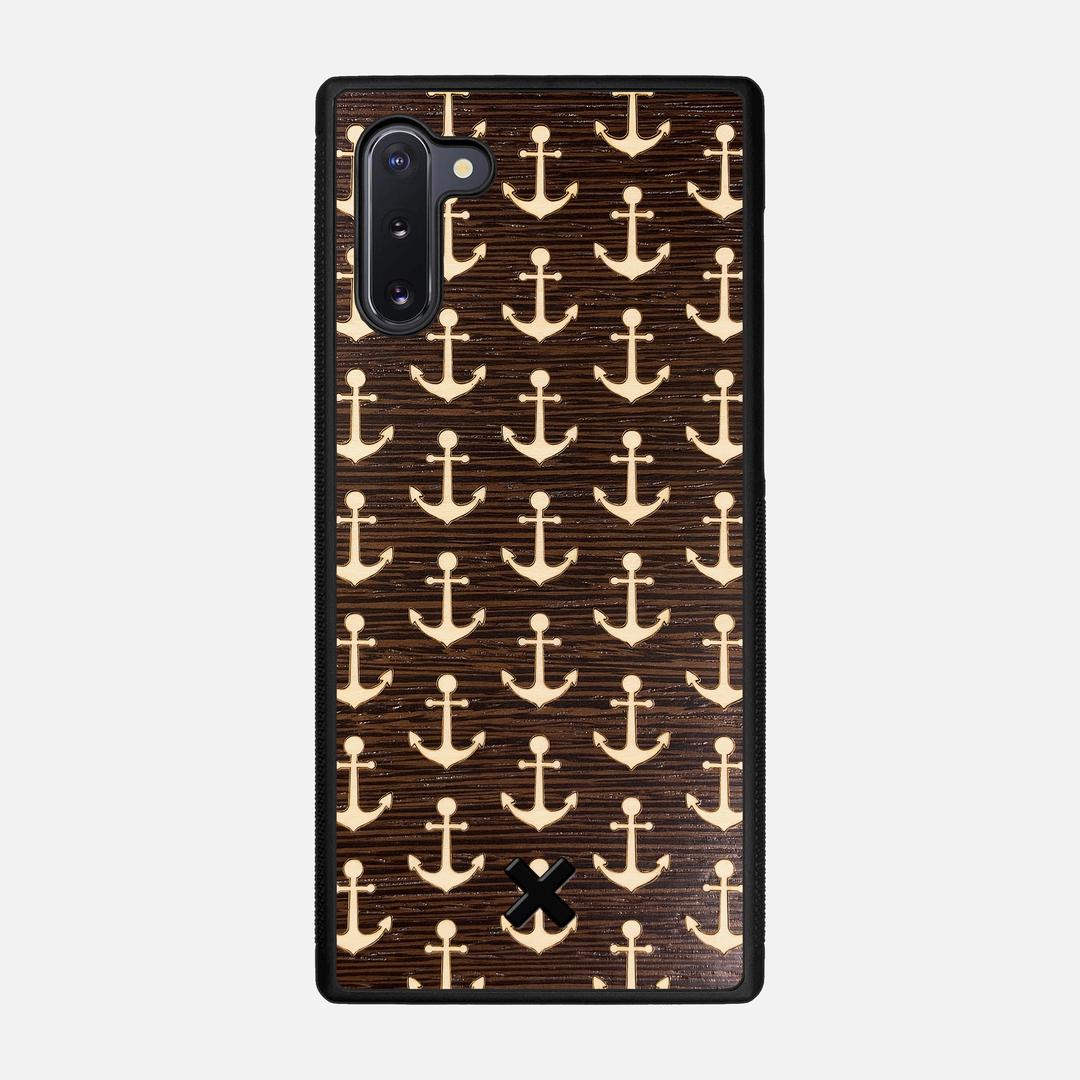 Anchor Case for the Samsung Galaxy Note 10 featuring a Maple and Wenge Wood backer with the Keyway X Mark#Phone Model_Galaxy Note 10