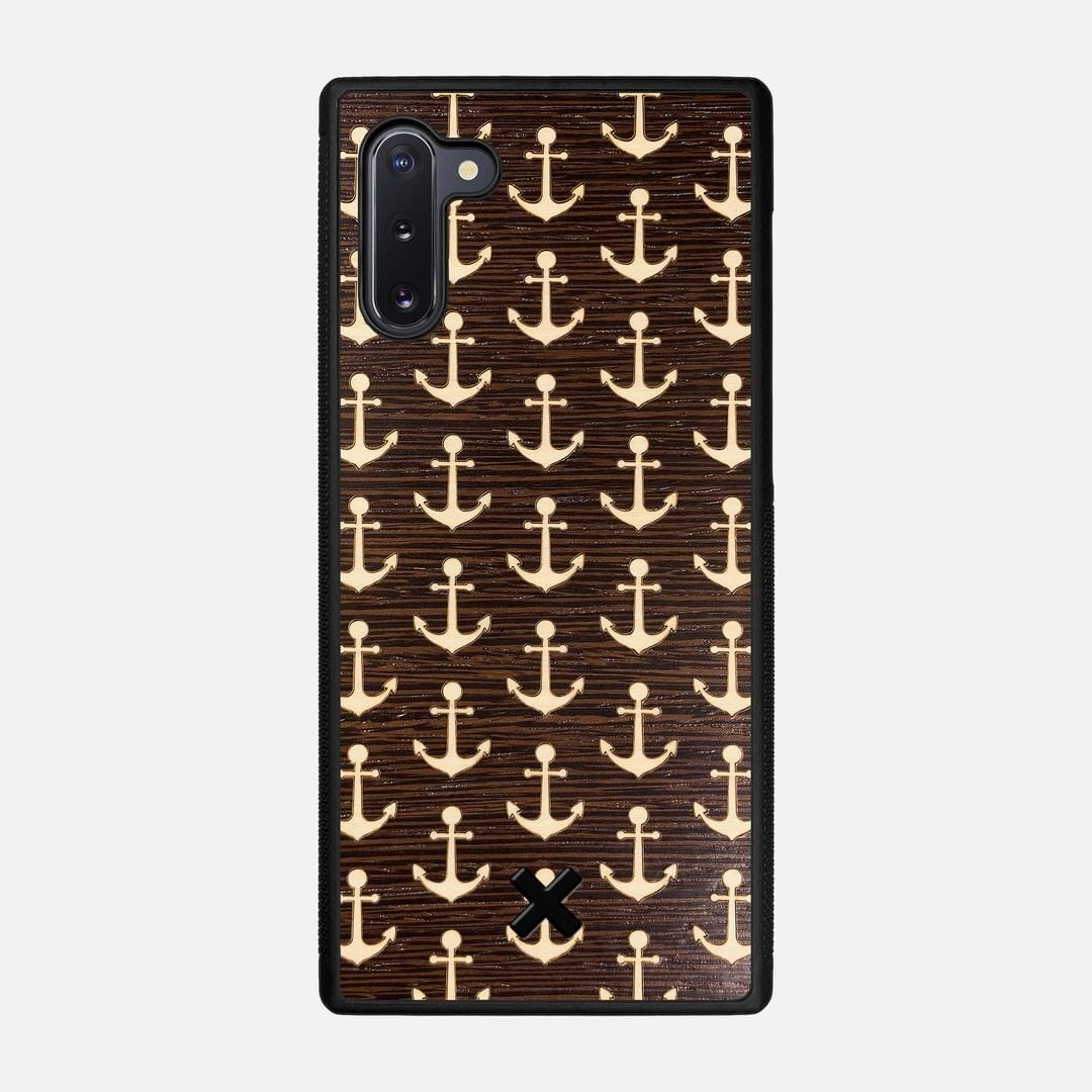 Anchor Case for the Samsung Galaxy Note 10 featuring a Maple and Wenge Wood backer with the Keyway X Mark#Phone Model_Galaxy Note 10