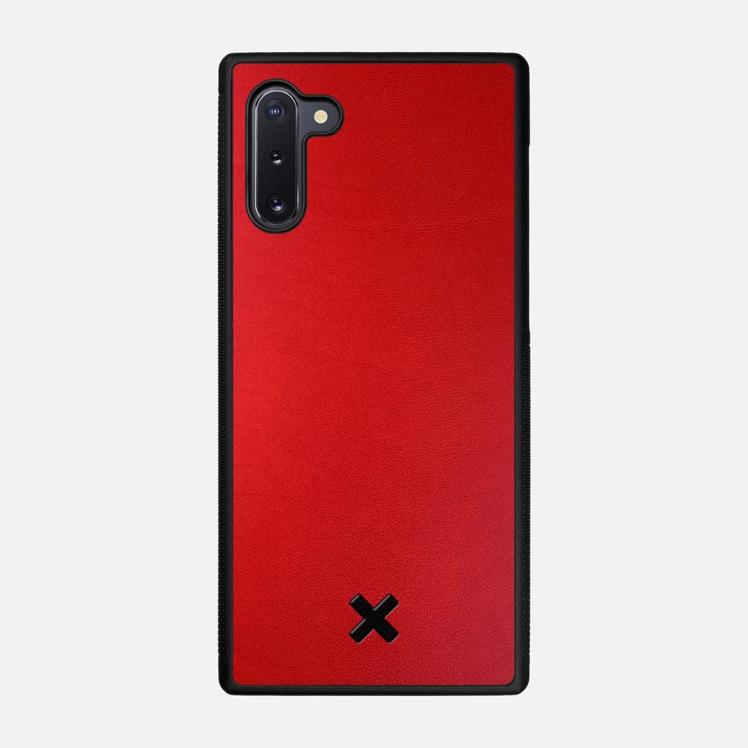 Crimson Leather Case for the Samsung Galaxy Note 10 featuring a Genuine Leather backer with the Keyway X Mark#Phone Model_Galaxy Note 10