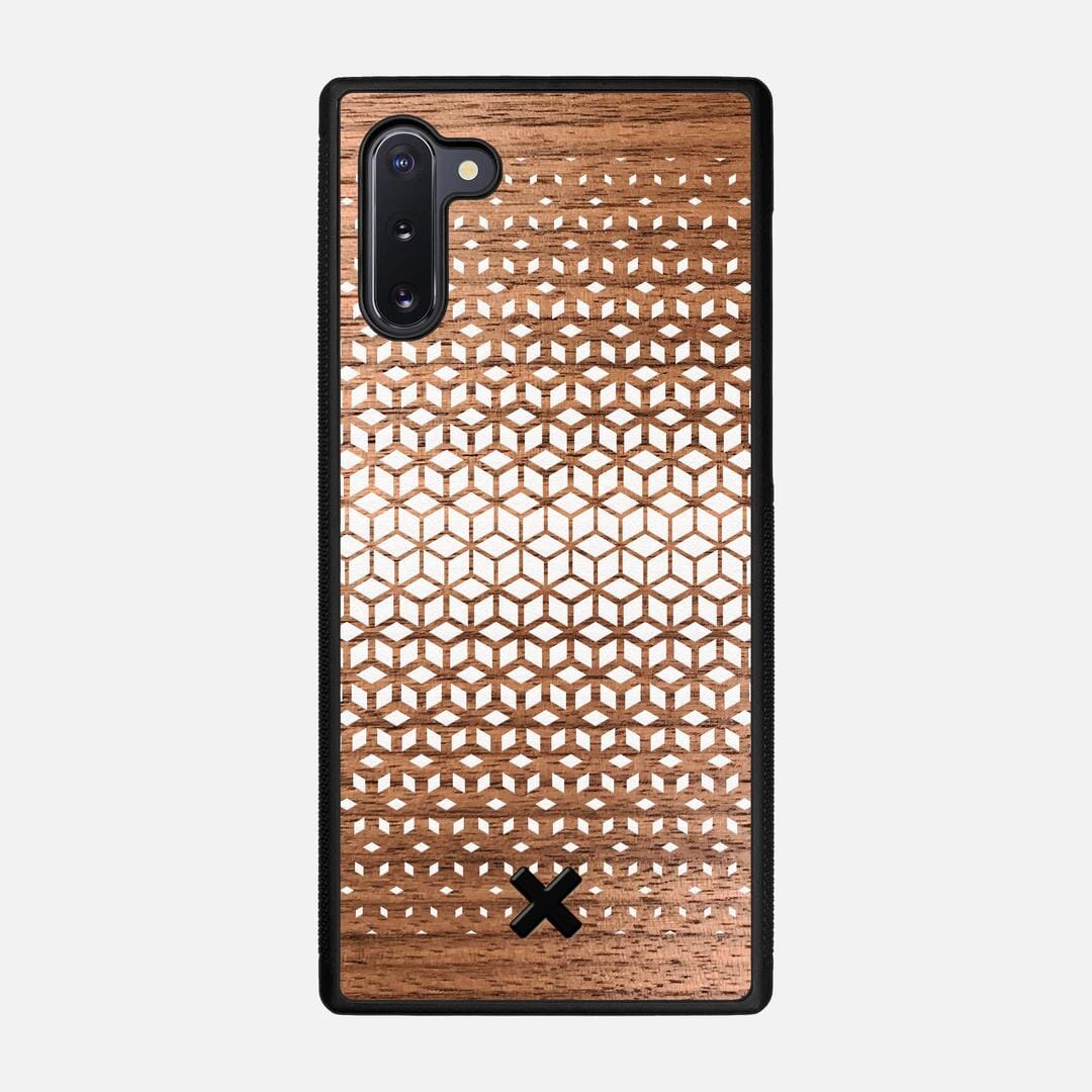 Geo Case for the Samsung Galaxy Note 10 featuring a UV Printed Walnut Wood backer with the Keyway X Mark#Phone Model_Galaxy Note 10