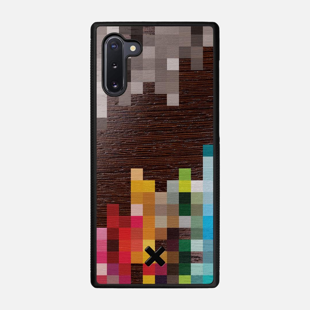 Pixelation Case for the Samsung Galaxy Note 10 featuring a UV Printed Wenge Wood backer with the Keyway X Mark#Phone Model_Galaxy Note 10