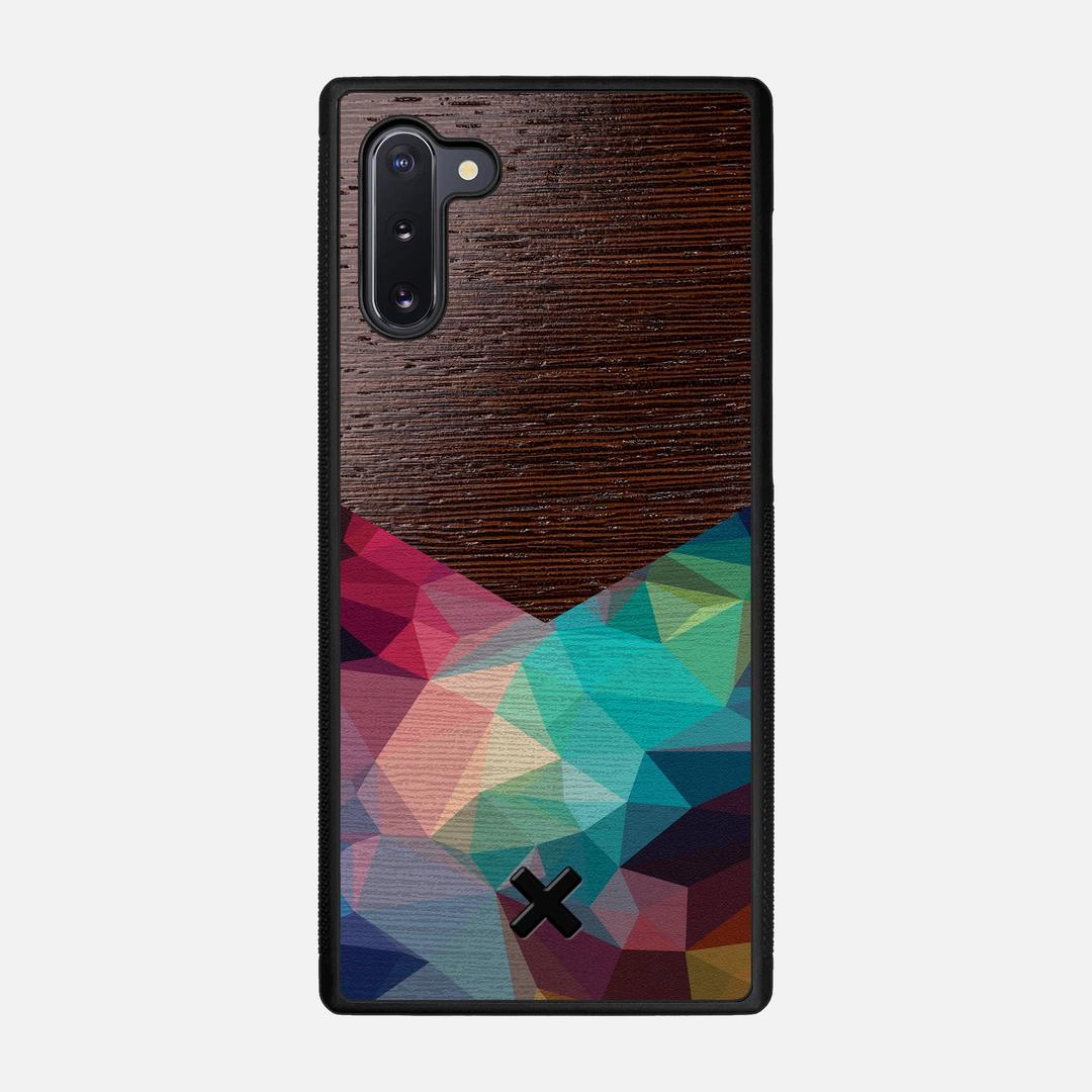 Prism Case for the Samsung Galaxy Note 10 featuring a UV Printed Wenge Wood backer with the Keyway X Mark#Phone Model_Galaxy Note 10