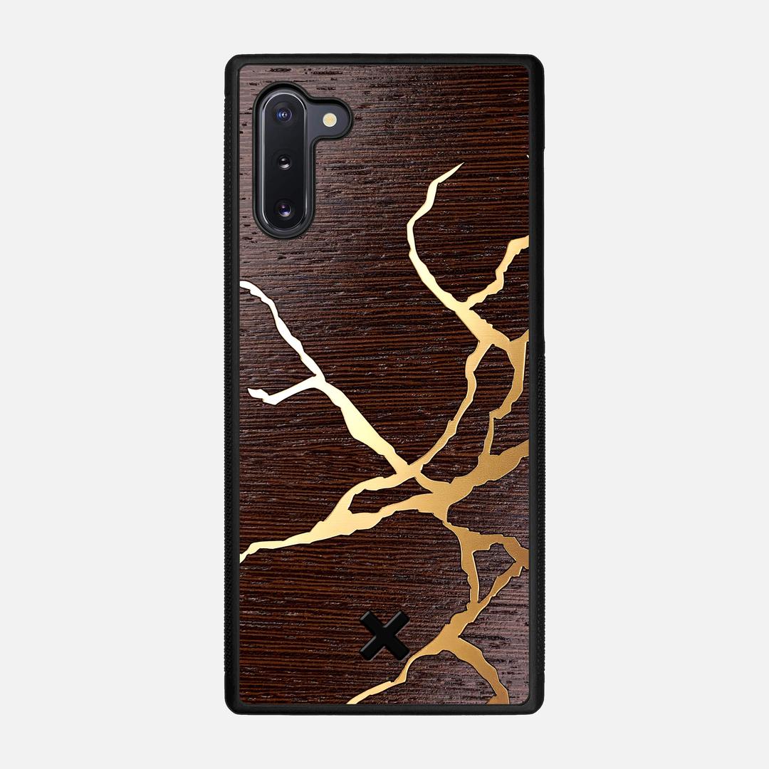 Restore Case for the Samsung Galaxy Note 10 featuring a Gold and Wenge Wood backer with the Keyway X Mark#Phone Model_Galaxy Note 10