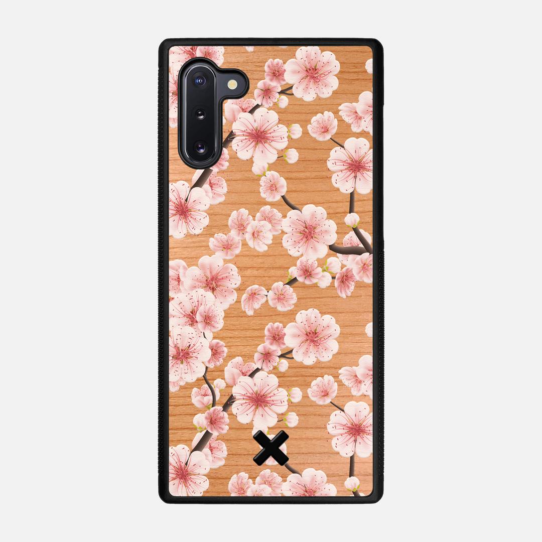 Sakura Case for the Samsung Galaxy Note 10 featuring a UV Printed Cherry Wood backer with the Keyway X Mark#Phone Model_Galaxy Note 10