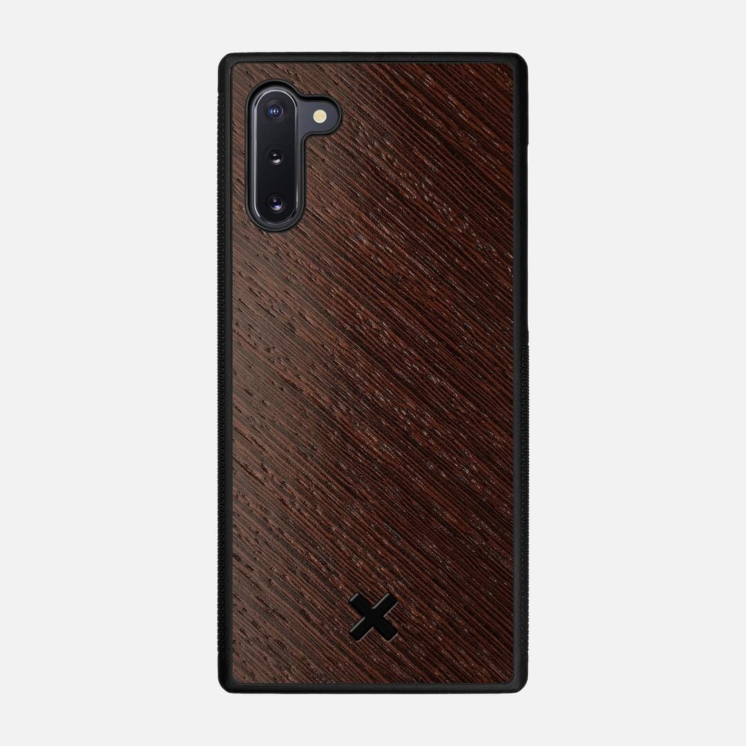 Wenge Pure Case for the Samsung Galaxy Note 10 featuring a Wenge Wood backer with the Keyway X Mark#Phone Model_Galaxy Note 10