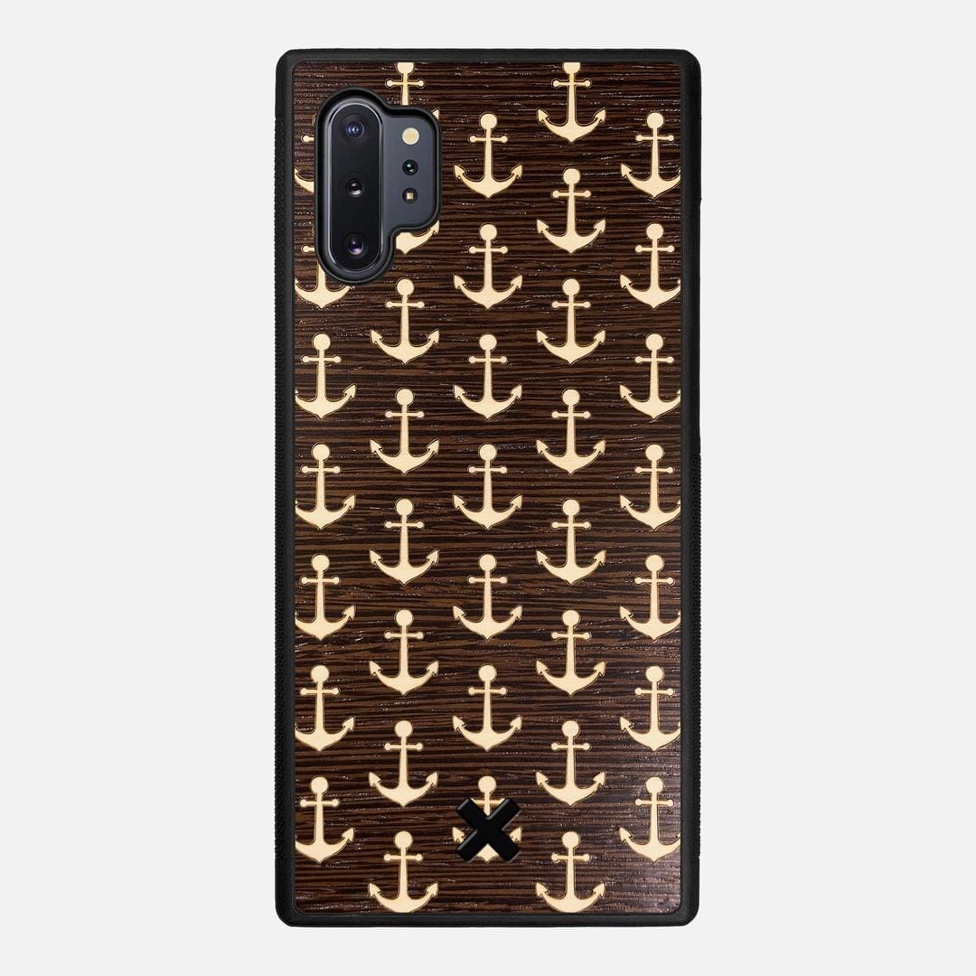Anchor Case for the Samsung Galaxy Note 10 Plus featuring a Maple and Wenge Wood backer with the Keyway X Mark#Phone Model_Galaxy Note 10 Plus