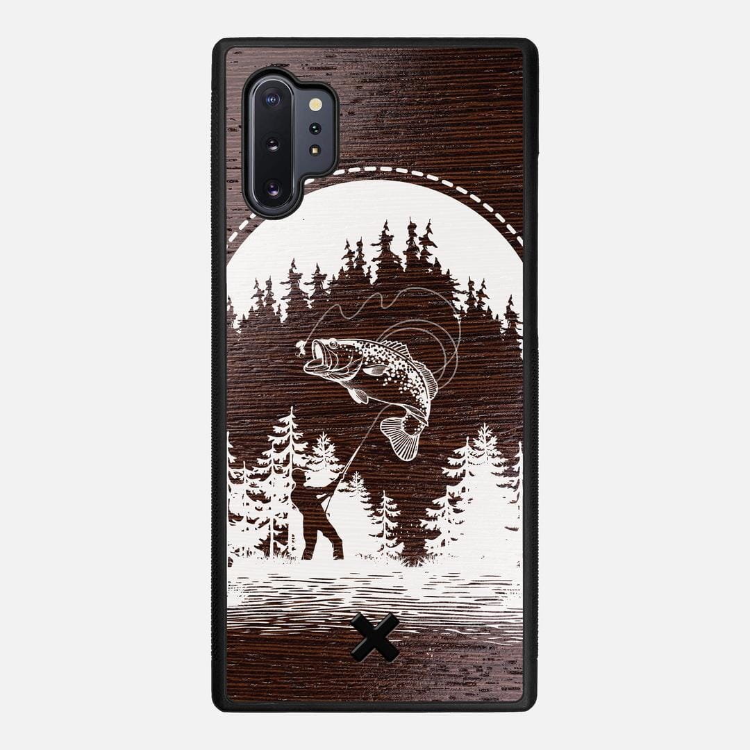 Angler Case for the Samsung Galaxy Note 10 Plus featuring a UV Print and Wenge Wood backer with the Keyway X Mark#Phone Model_Galaxy Note 10 Plus