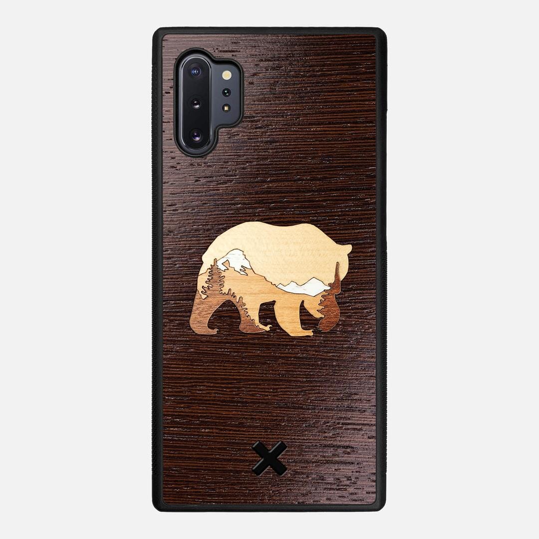 Bear Mountain Case for the Samsung Galaxy Note 10 Plus featuring a Wenge, Maple, Cherry, and Sapele Wood backer with the Keyway X Mark#Phone Model_Galaxy Note 10 Plus