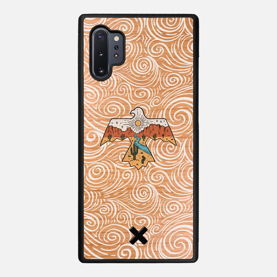 Eagle Case for the Samsung Galaxy Note 10 Plus featuring a UV Printed Cherry Wood backer with the Keyway X Mark#Phone Model_Galaxy Note 10 Plus