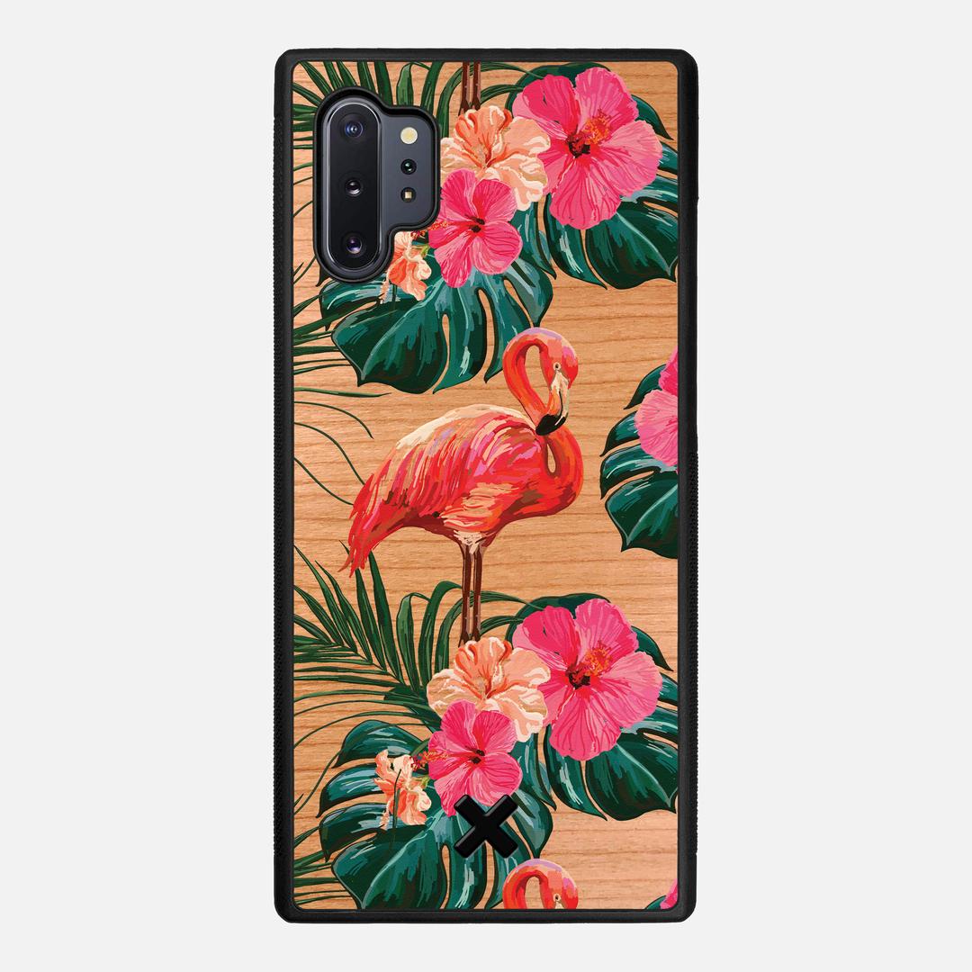 Flamingo Case for the Samsung Galaxy Note 10 Plus featuring a UV Printed Cherry Wood backer with the Keyway X Mark#Phone Model_Galaxy Note 10 Plus