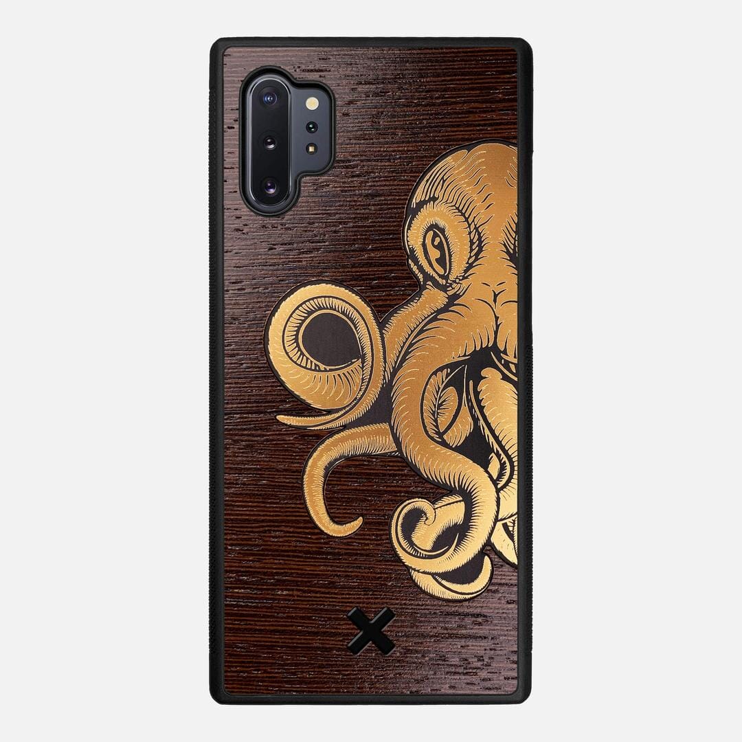 Kraken 2 Case for the Samsung Galaxy Note 10 Plus featuring an Engraved Gold and Wenge Wood backer with the Keyway X Mark#Phone Model_Galaxy Note 10 Plus