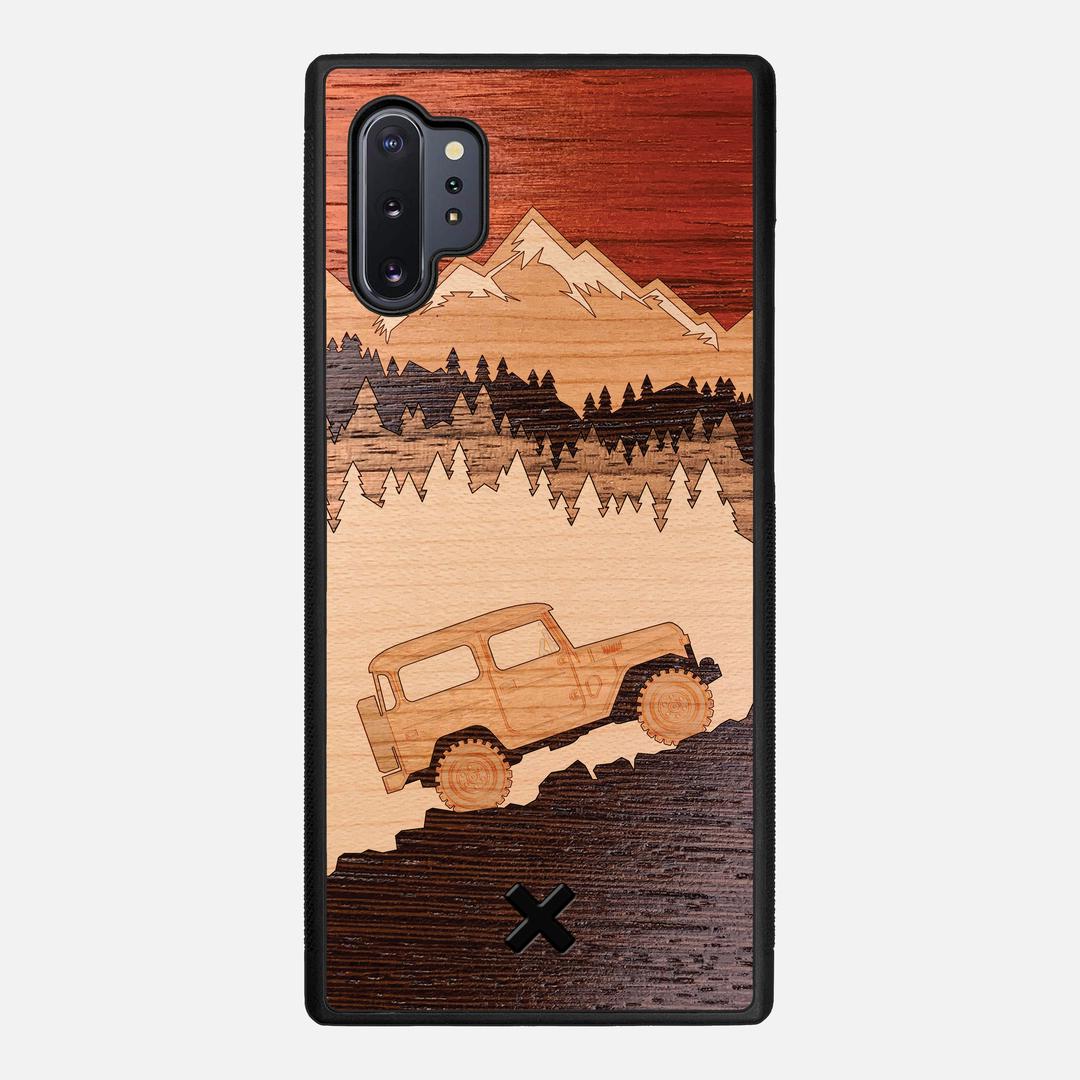 Off-Road Case for the Samsung Galaxy Note 10 Plus featuring a Padauk, Cherry, Maple, and Walnut Wood backer with the Keyway X Mark#Phone Model_Galaxy Note 10 Plus