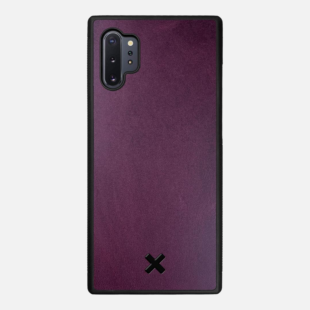 Plum Leather Case for the Samsung Galaxy Note 10 Plus featuring a Genuine Leather backer with the Keyway X Mark#Phone Model_Galaxy Note 10 Plus