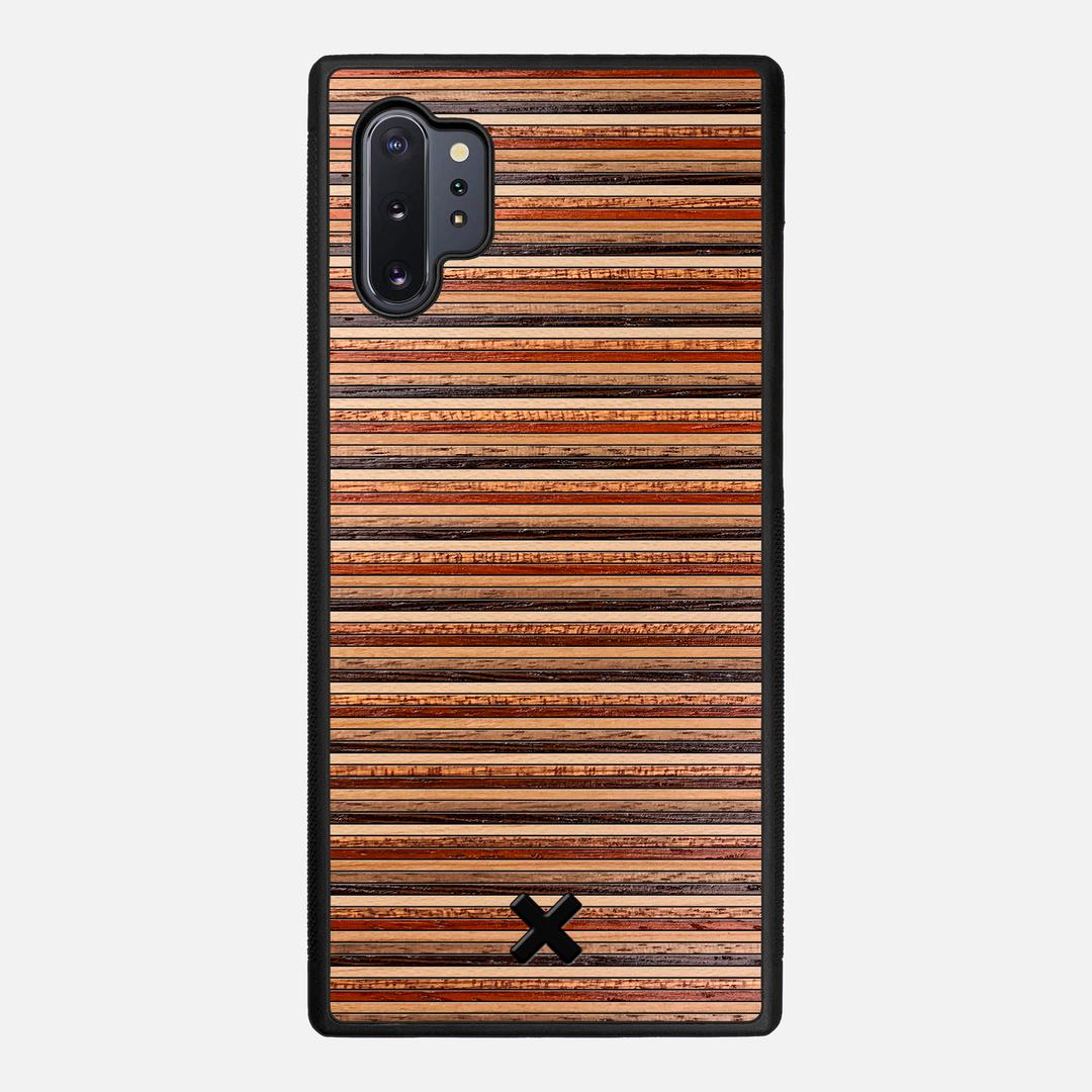 Strata Case for the Samsung Galaxy Note 10 Plus featuring a Maple, Sapele, Padauk, Cherry, Walnut, and Wenge Wood backer with the Keyway X Mark#Phone Model_Galaxy Note 10 Plus
