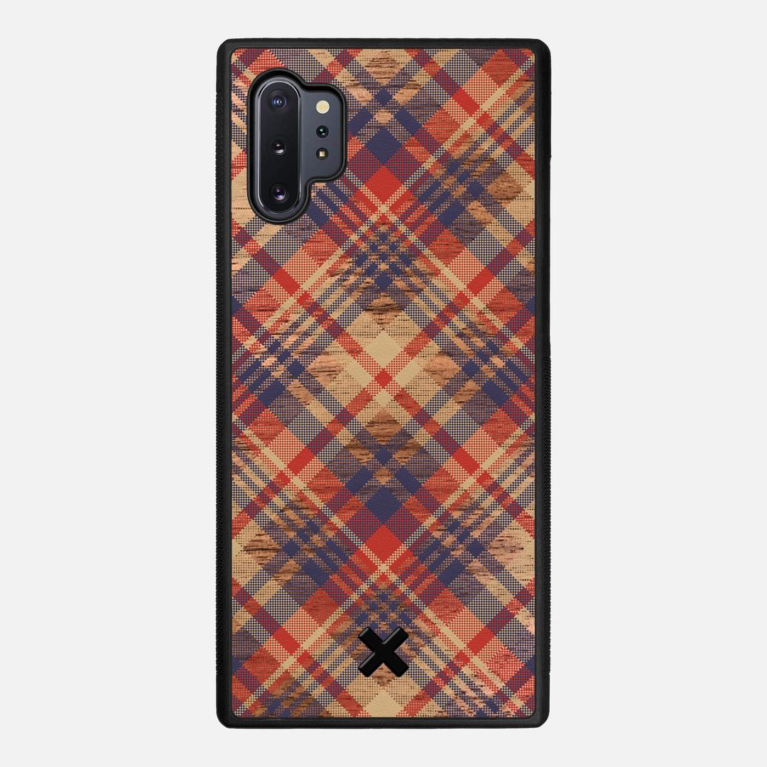 Tartan Case for the Samsung Galaxy Note 10 Plus featuring a UV Printed Walnut Wood backer with the Keyway X Mark#Phone Model_Galaxy Note 10 Plus