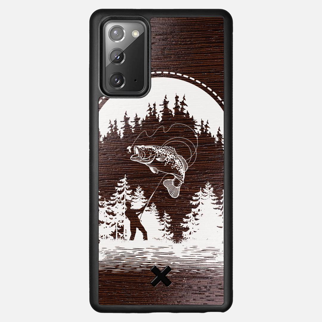Angler Case for the Samsung Galaxy Note 20 featuring a UV Print and Wenge Wood backer with the Keyway X Mark#Phone Model_Galaxy Note 20