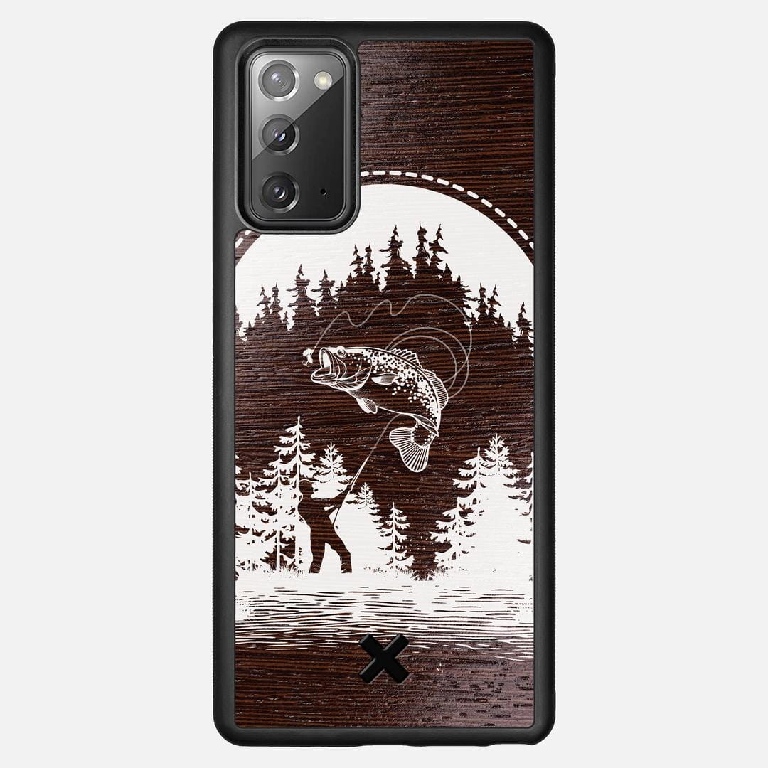 Angler Case for the Samsung Galaxy Note 20 featuring a UV Print and Wenge Wood backer with the Keyway X Mark#Phone Model_Galaxy Note 20