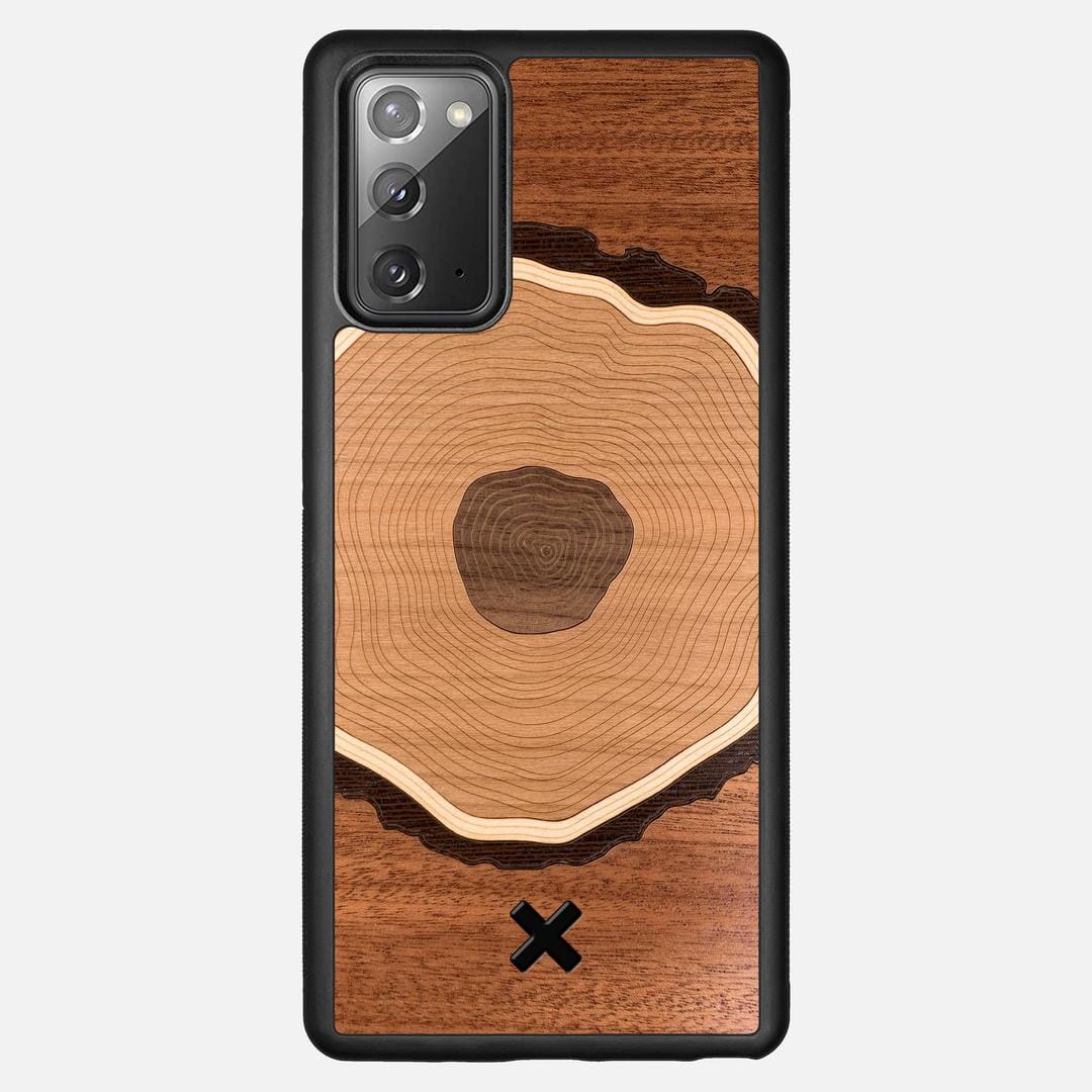 Arbor Case for the Samsung Galaxy Note 20 featuring a Sapele, Wenge, Maple, Cherry, and Walnut Wood backer with the Keyway X Mark#Phone Model_Galaxy Note 20