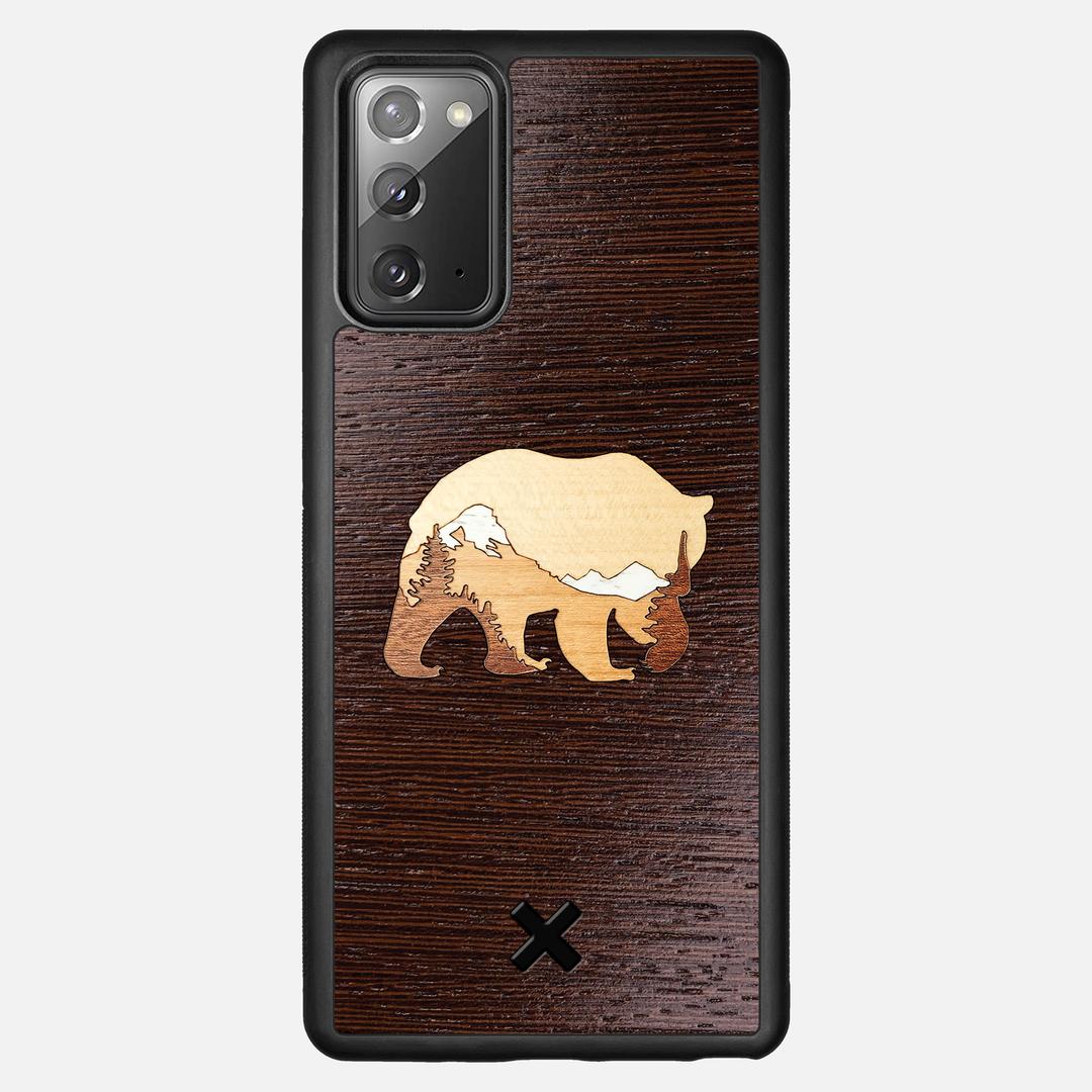 Bear Mountain Case for the Samsung Galaxy Note 20 featuring a Wenge, Maple, Cherry, and Sapele Wood backer with the Keyway X Mark#Phone Model_Galaxy Note 20