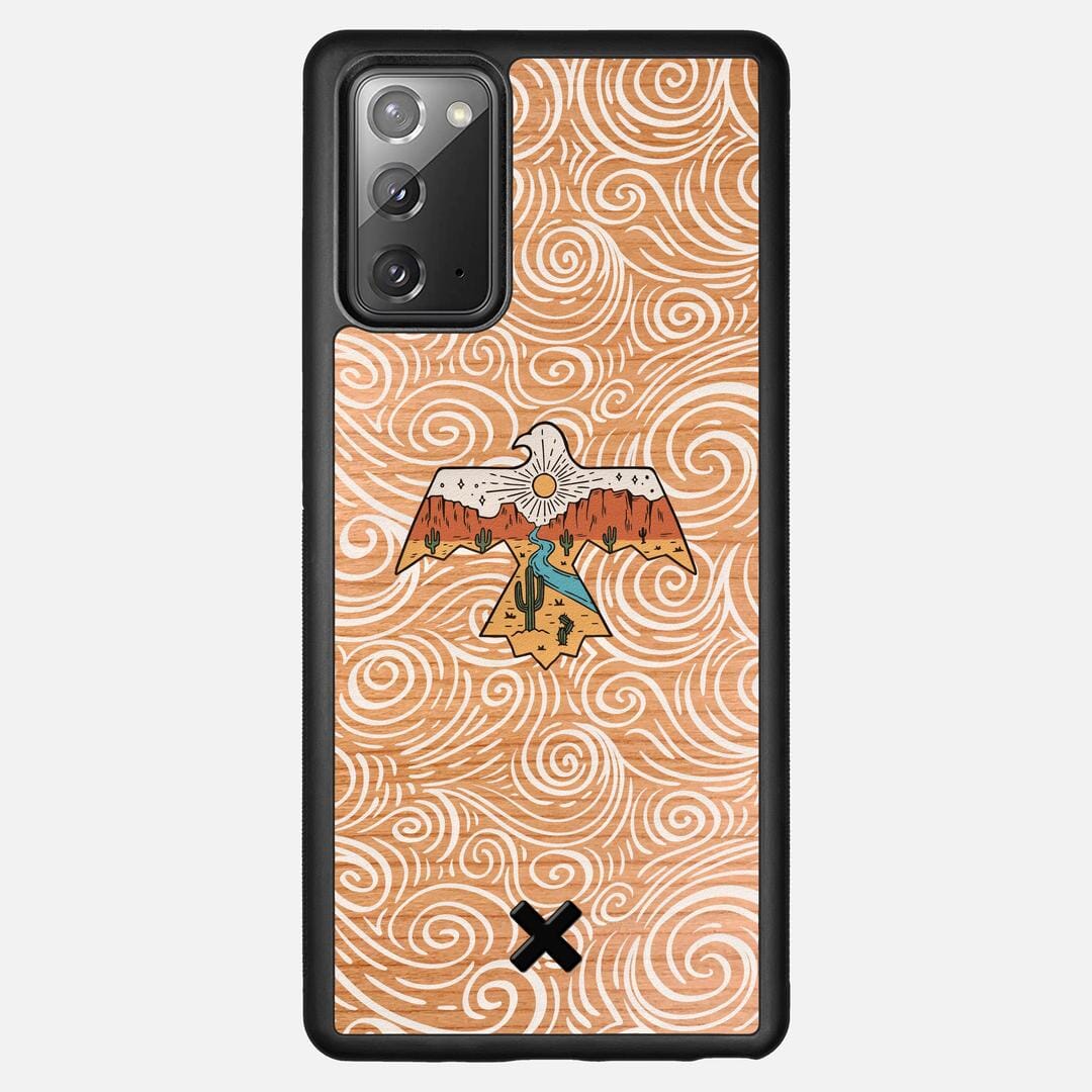 Eagle Case for the Samsung Galaxy Note 20 featuring a UV Printed Cherry Wood backer with the Keyway X Mark#Phone Model_Galaxy Note 20