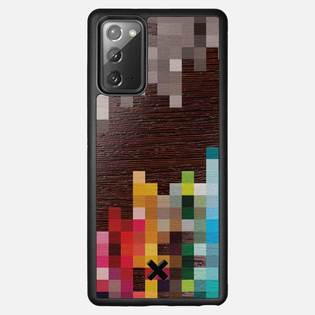 Pixelation Case for the Samsung Galaxy Note 20 featuring a UV Printed Wenge Wood backer with the Keyway X Mark#Phone Model_Galaxy Note 20