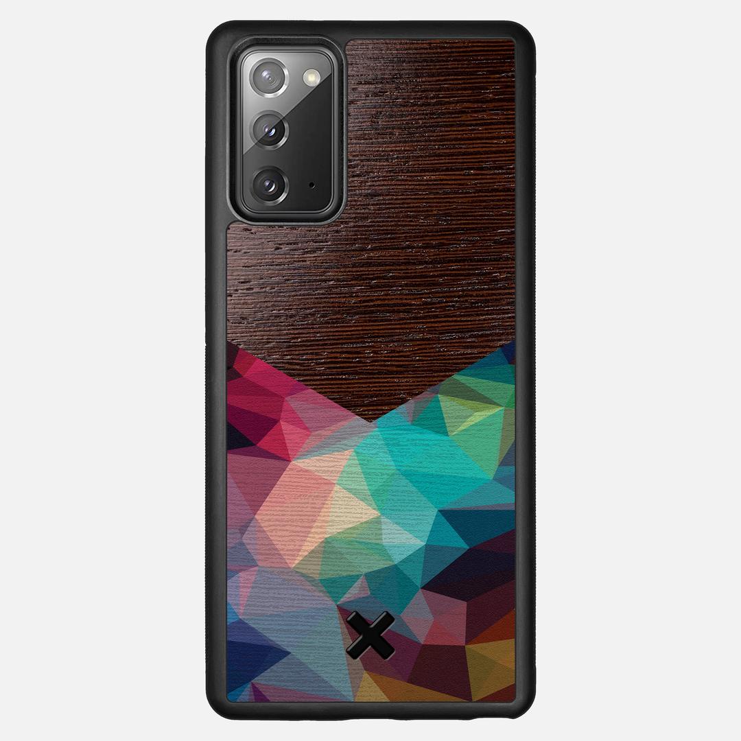Prism Case for the Samsung Galaxy Note 20 featuring a UV Printed Wenge Wood backer with the Keyway X Mark#Phone Model_Galaxy Note 20