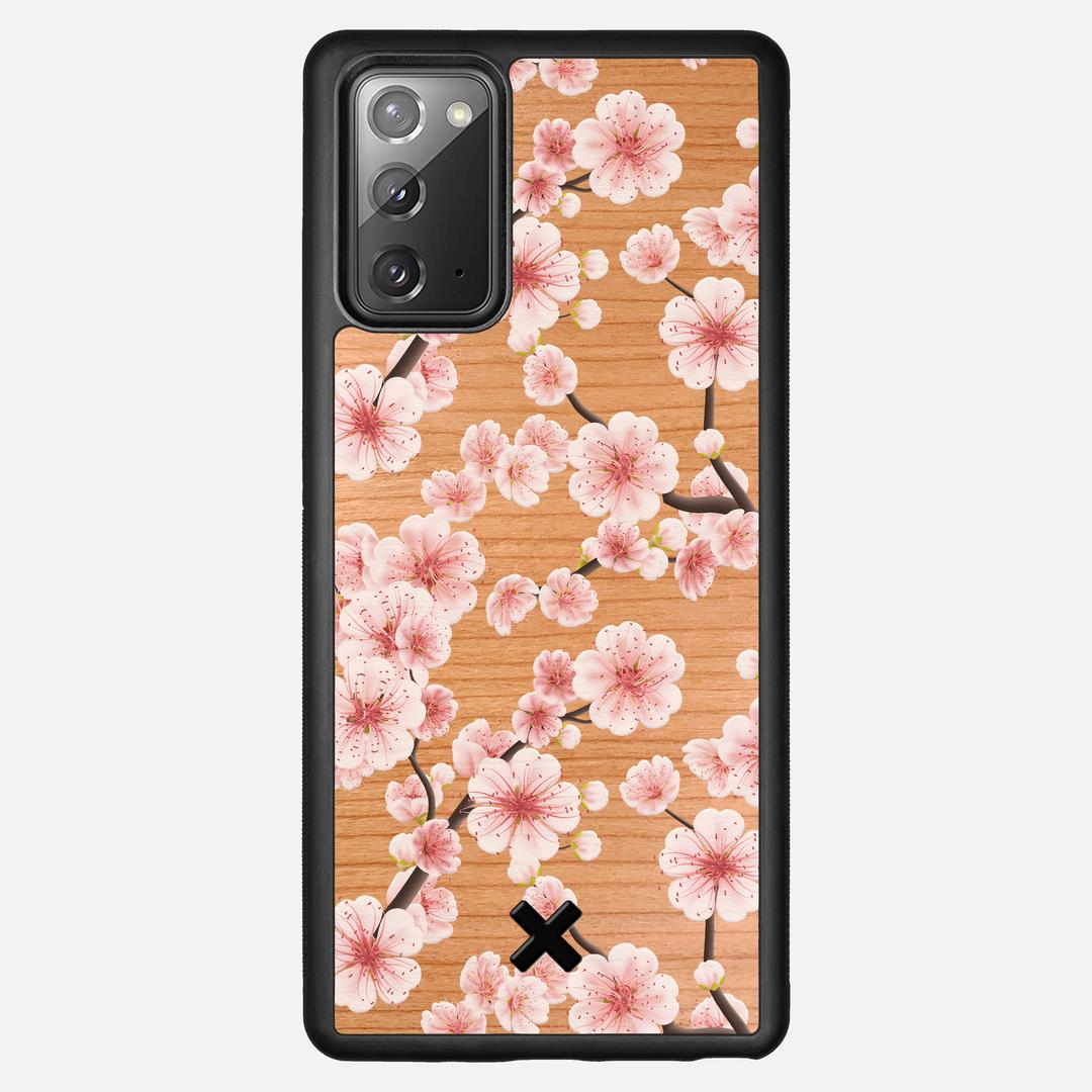 Sakura Case for the Samsung Galaxy Note 20 featuring a UV Printed Cherry Wood backer with the Keyway X Mark#Phone Model_Galaxy Note 20