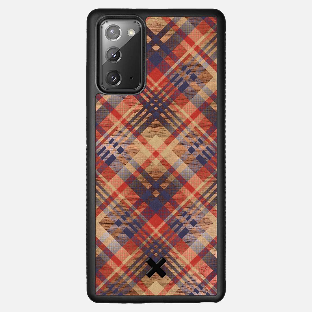 Tartan Case for the Samsung Galaxy Note 20 featuring a UV Printed Walnut Wood backer with the Keyway X Mark#Phone Model_Galaxy Note 20