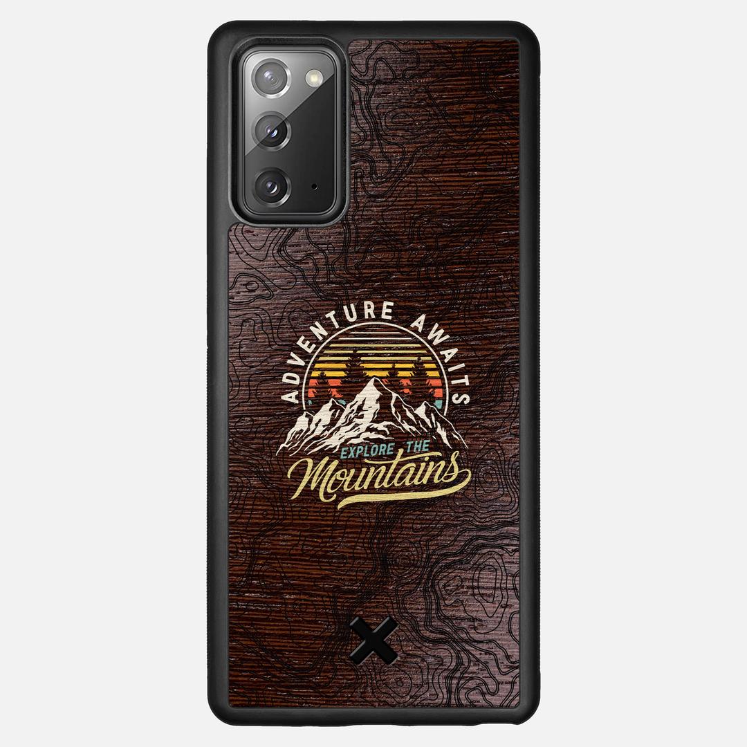 Wanderlust Case for the Samsung Galaxy Note 20 featuring a UV Printed Wenge Wood backer with the Keyway X Mark#Phone Model_Galaxy Note 20
