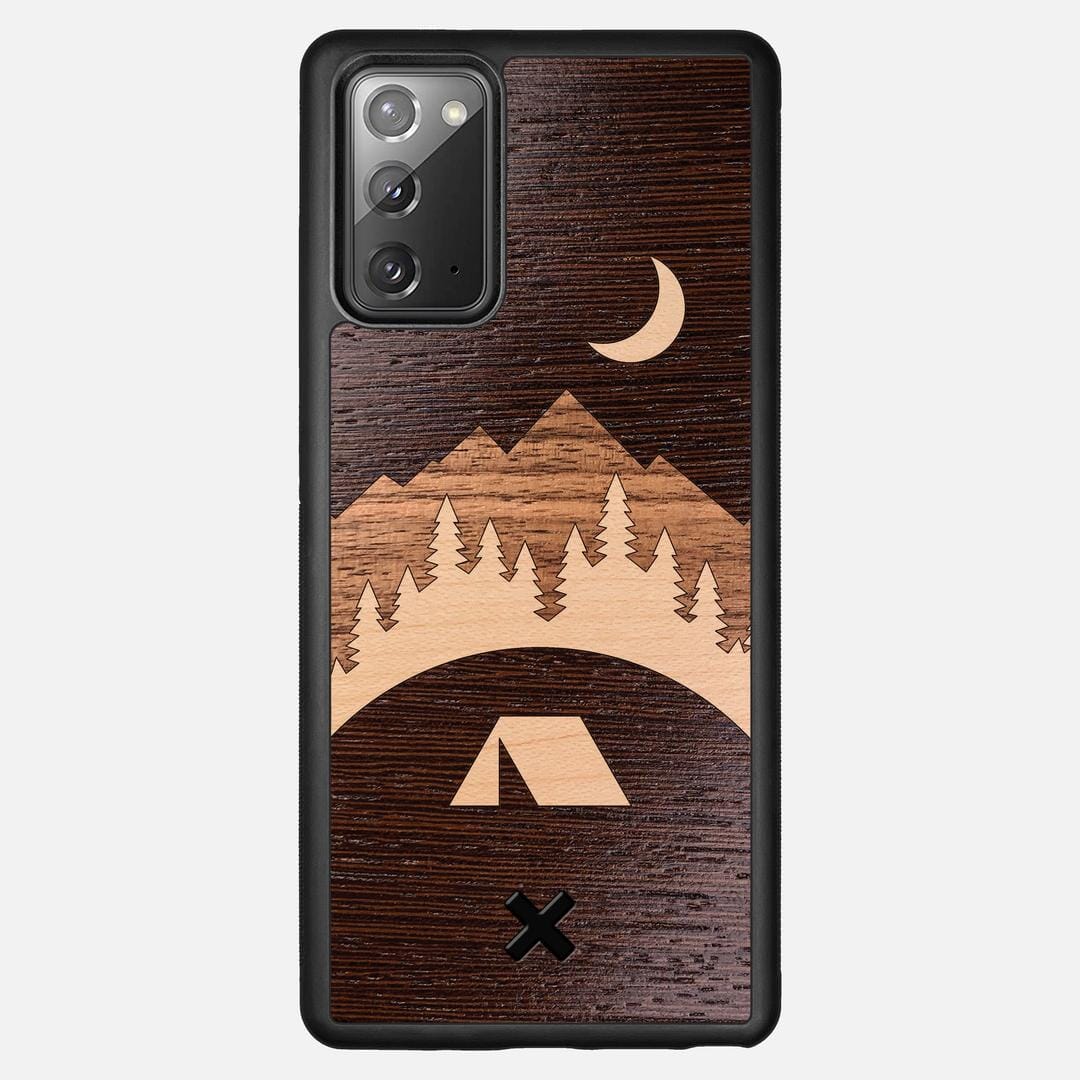 Woodland Case for the Samsung Galaxy Note 20 featuring a Wenge, Maple, and Walnut Wood backer with the Keyway X Mark#Phone Model_Galaxy Note 20