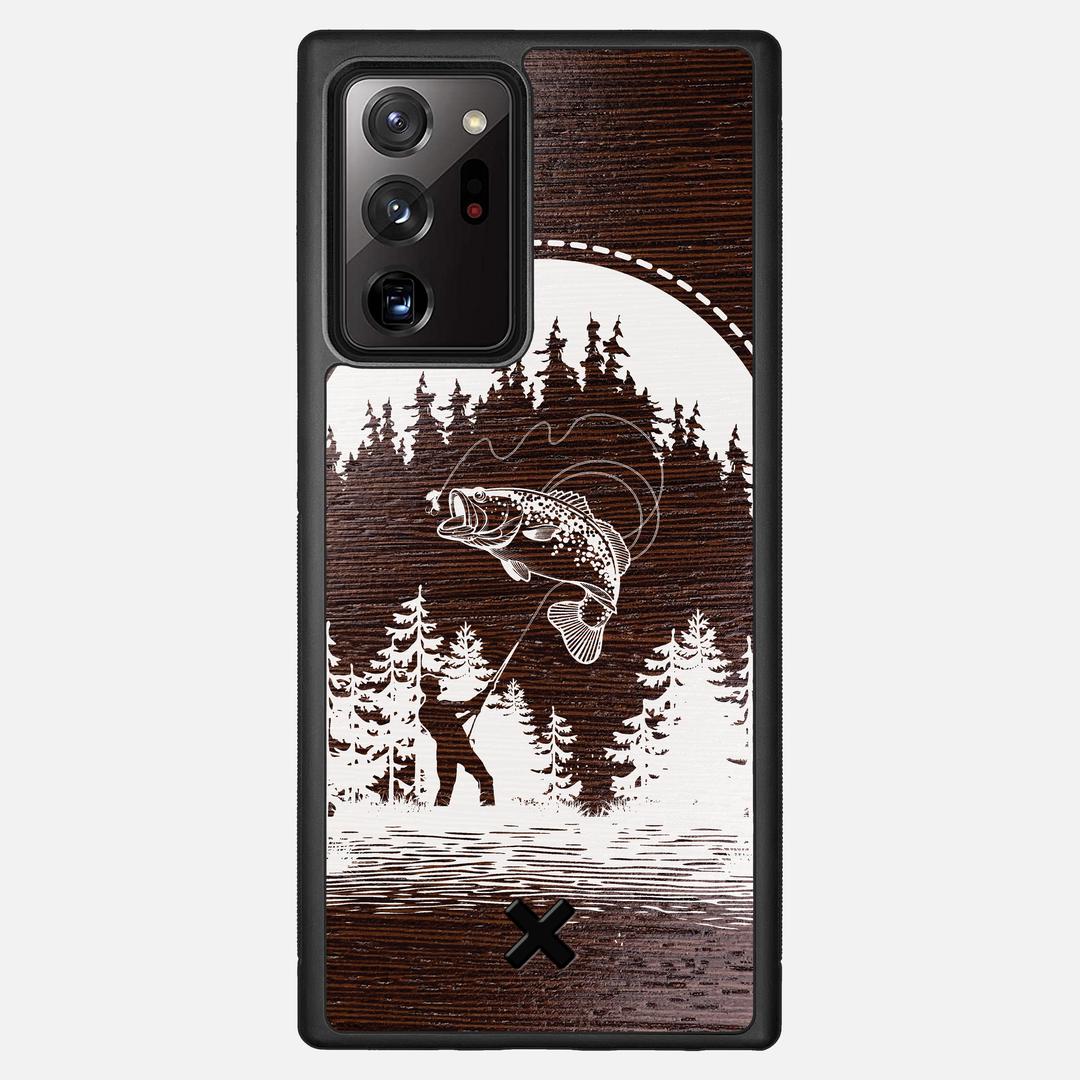 Angler Case for the Samsung Galaxy Note 20 Ultra featuring a UV Print and Wenge Wood backer with the Keyway X Mark#Phone Model_Galaxy Note 20 Ultra