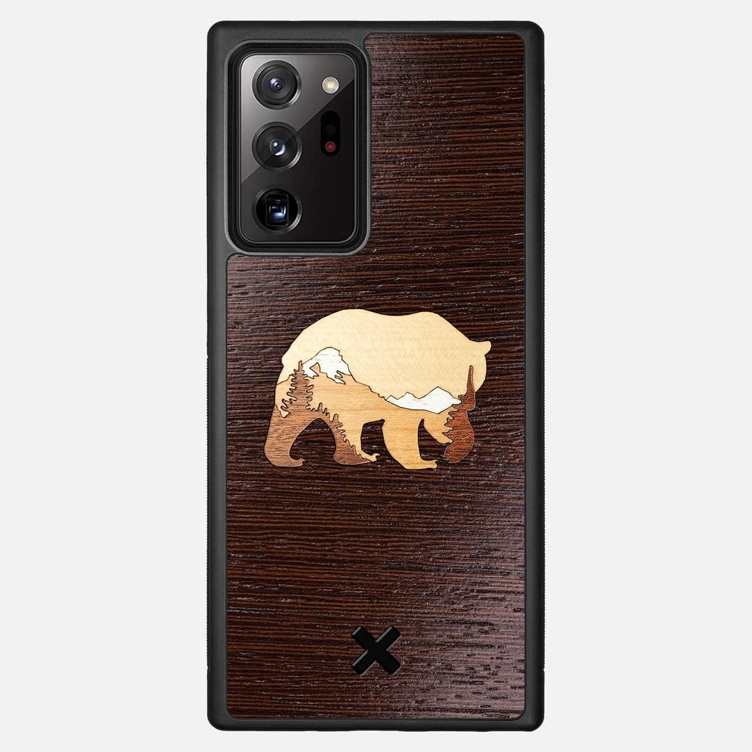 Bear Mountain Case for the Samsung Galaxy Note 20 Ultra featuring a Wenge, Maple, Cherry, and Sapele Wood backer with the Keyway X Mark#Phone Model_Galaxy Note 20 Ultra