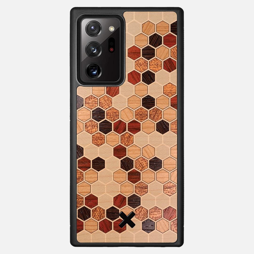 Cellular Case for the Samsung Galaxy Note 20 Ultra featuring a Maple, Cherry, Sapele, Padauk, and Wenge Wood backer with the Keyway X Mark#Phone Model_Galaxy Note 20 Ultra