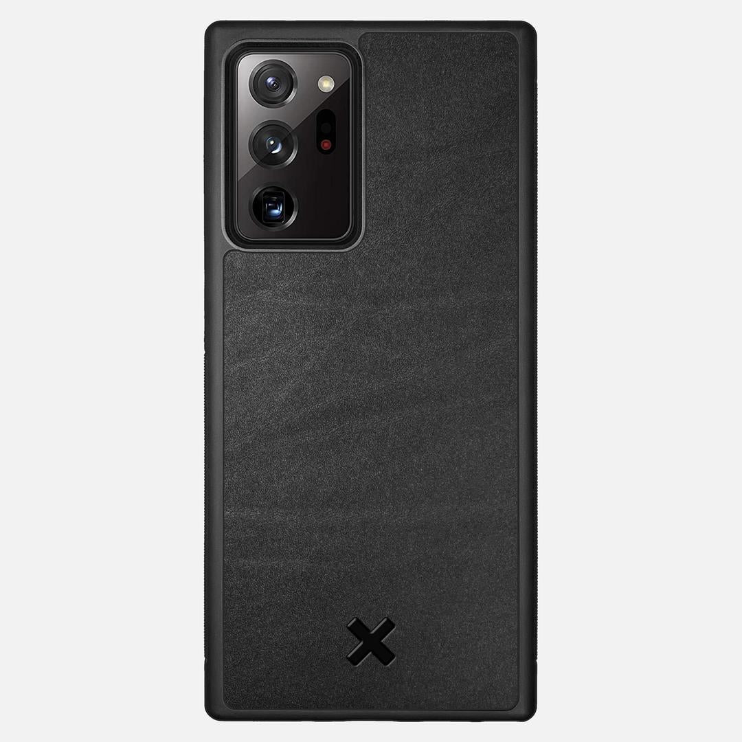 Charcoal Leather Case for the Samsung Galaxy Note 20 Ultra featuring a Genuine Leather backer with the Keyway X Mark#Phone Model_Galaxy Note 20 Ultra