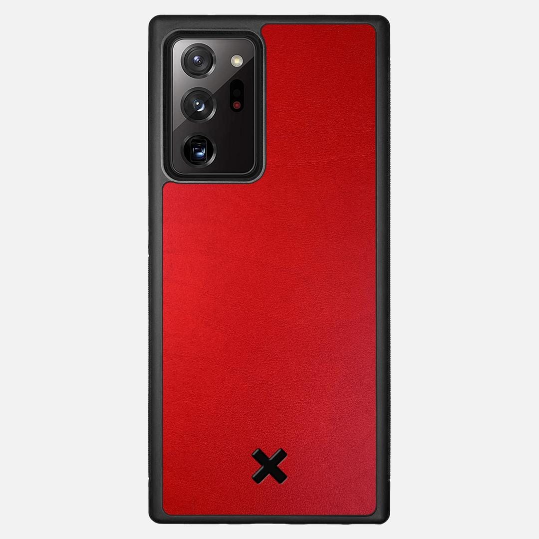Crimson Leather Case for the Samsung Galaxy Note 20 Ultra featuring a Genuine Leather backer with the Keyway X Mark#Phone Model_Galaxy Note 20 Ultra