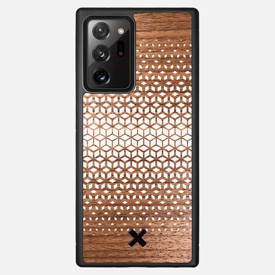 Geo Case for the Samsung Galaxy Note 20 Ultra featuring a UV Printed Walnut Wood backer with the Keyway X Mark#Phone Model_Galaxy Note 20 Ultra