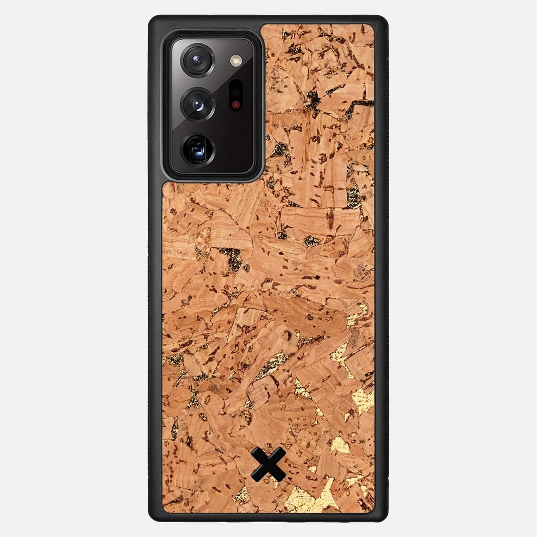 Gold Cork Case for the Samsung Galaxy Note 20 Ultra featuring a Genuine Cork backer with the Keyway X Mark#Phone Model_Galaxy Note 20 Ultra