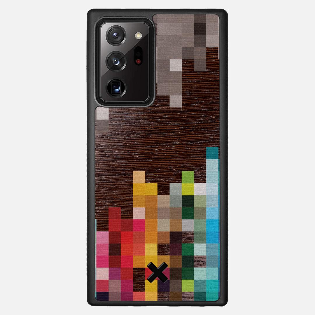 Pixelation Case for the Samsung Galaxy Note 20 Ultra featuring a UV Printed Wenge Wood backer with the Keyway X Mark#Phone Model_Galaxy Note 20 Ultra
