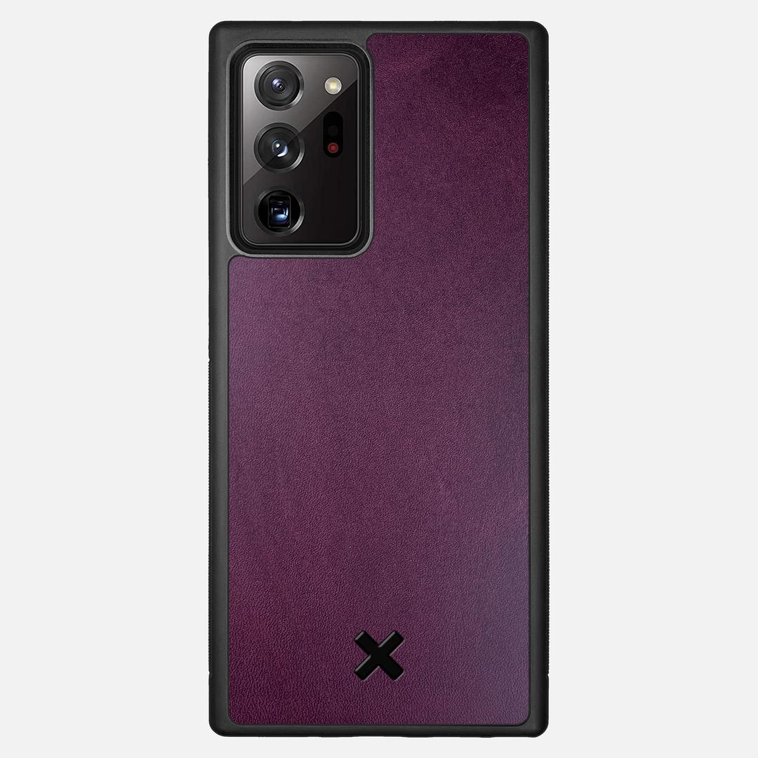 Plum Leather Case for the Samsung Galaxy Note 20 Ultra featuring a Genuine Leather backer with the Keyway X Mark#Phone Model_Galaxy Note 20 Ultra